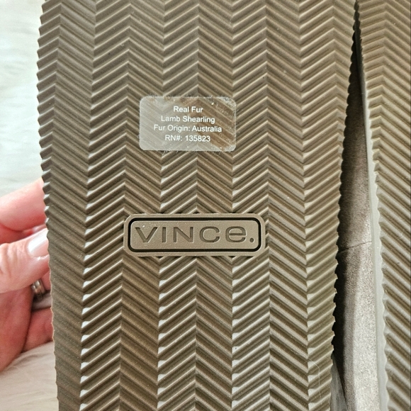 NIB VINCE 'Decker' Shearling-lined Suede Clog, 10.5 - Picture 7 of 12